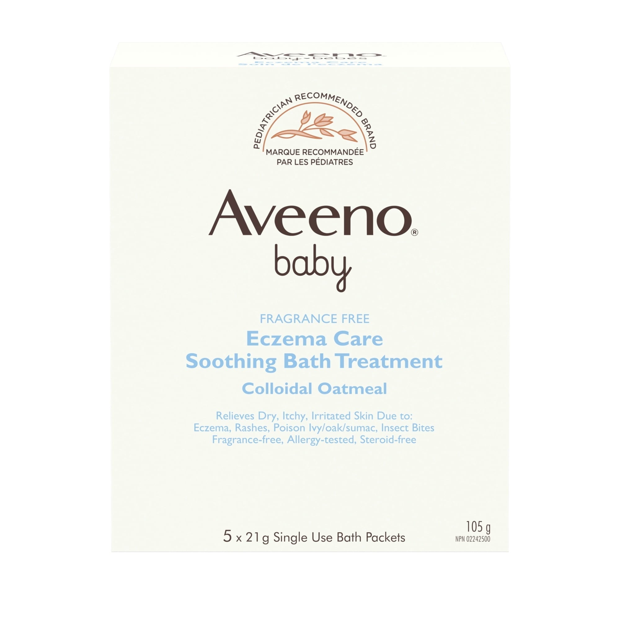 Aveeno Baby Eczema Therapy Soothing Bath Treatment, Oatmeal, 5 Count