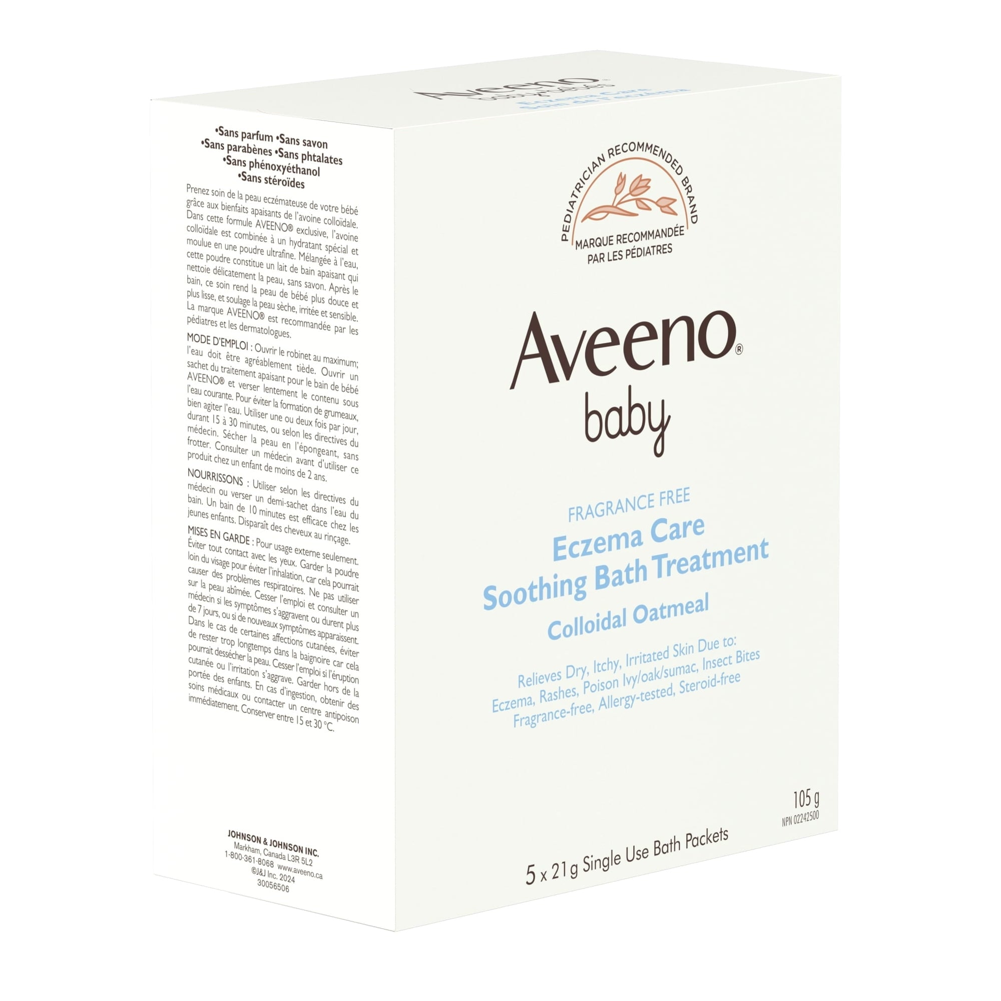 Aveeno Baby Eczema Therapy Soothing Bath Treatment, Oatmeal, 5 Count
