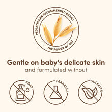 Aveeno baby oat power seal and gentle on delicate skin icons