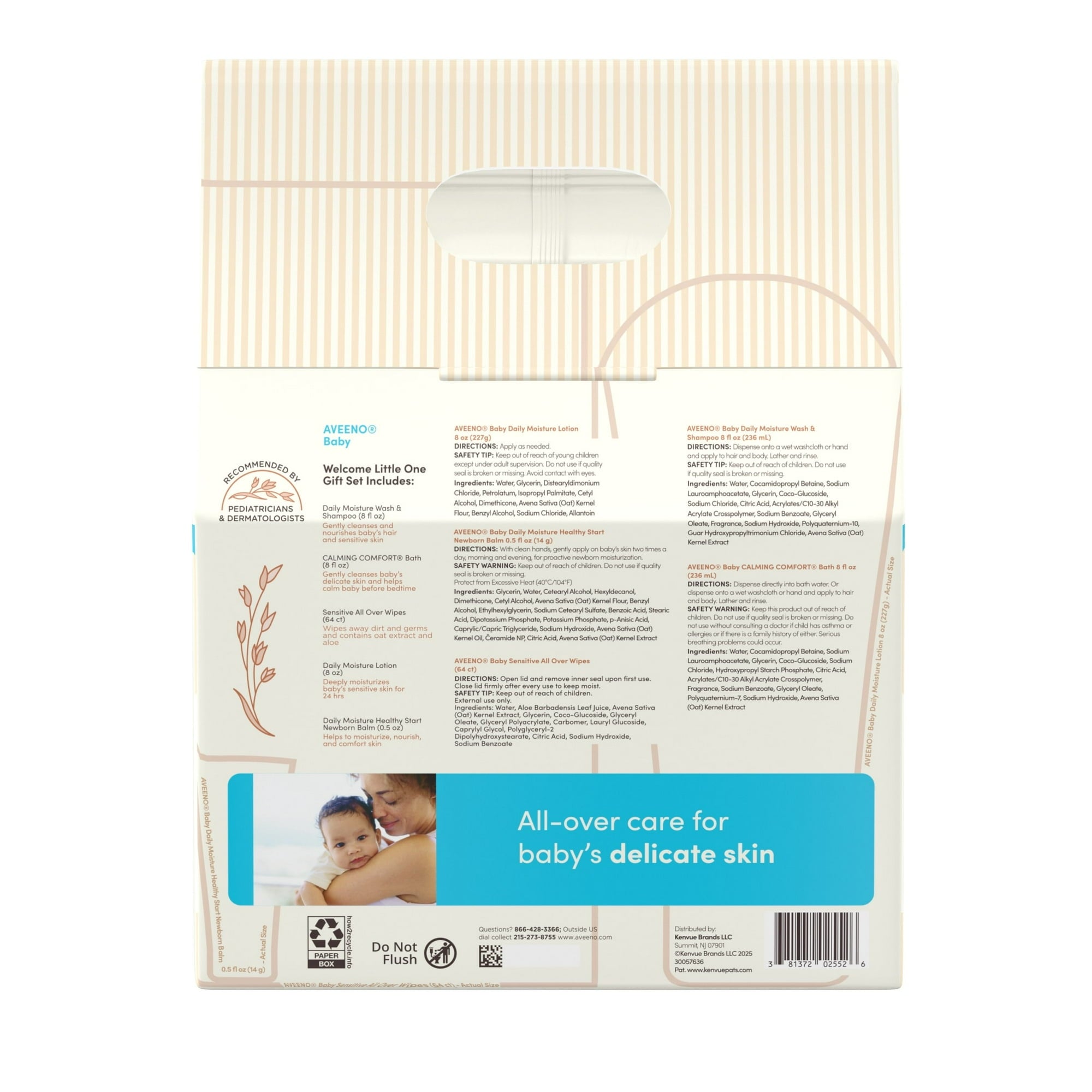 Aveeno Baby Welcome Little One Gift Set, Nourishing Oat, 5 items