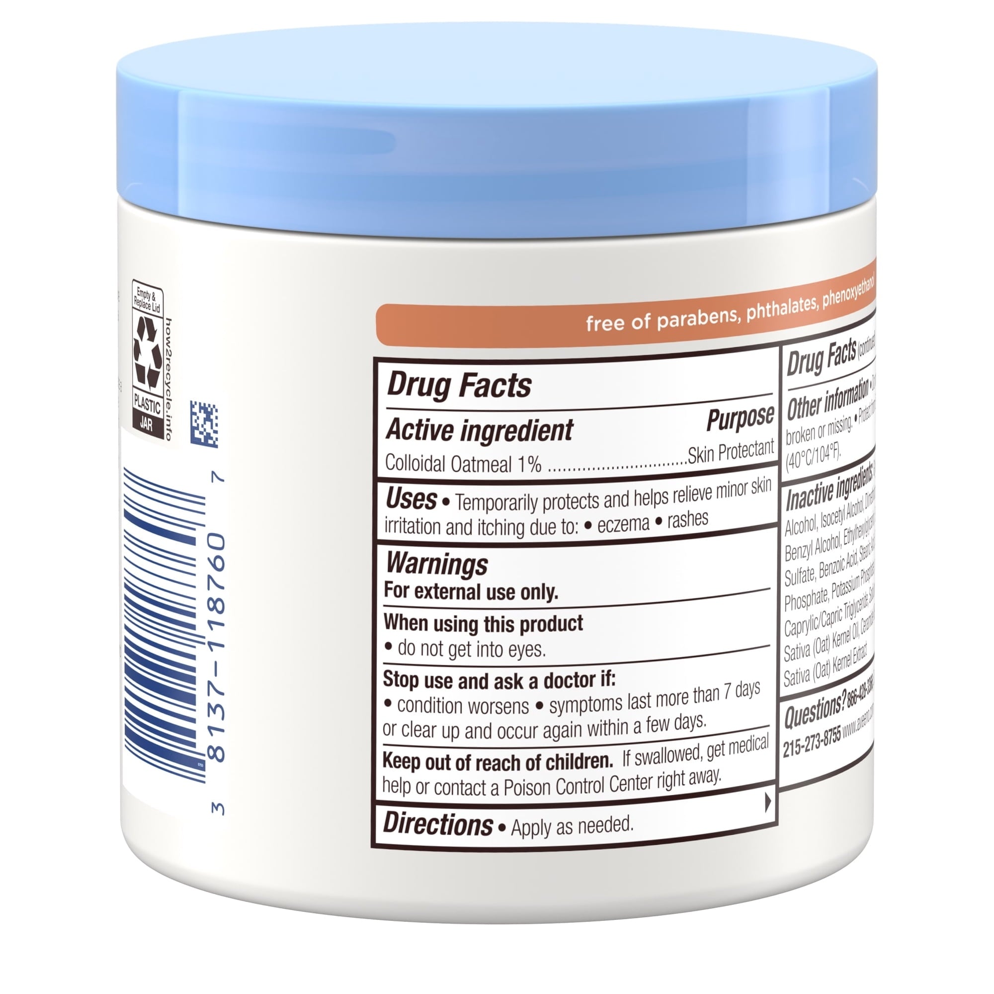 Aveeno Baby Eczema Therapy Nighttime Body Balm, Colloidal Oatmeal, 5.5 oz