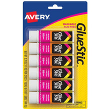 Avery white permanent glue stick multipack, 6-pack in plastic blister