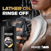 AXE Coconut Crusader body wash bottle with pump and foam lather