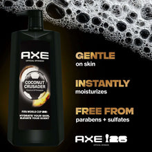 Axe moisturizing body wash bottle with pump, Coconut Crusader label