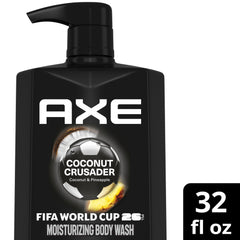 Axe Body Wash Moisturizing Coconut Crusader Paraben-Free & Sulfate-Free, 32 fl oz Pump