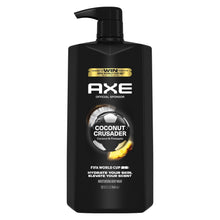 AXE Coconut Crusader moisturizing body wash bottle with black pump