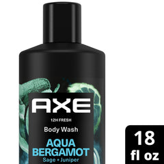 Axe Fine Fragrance Long Lasting Men's Body Wash Aqua Bergamot, 18 oz