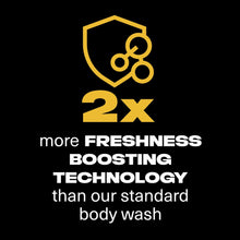 Freshness boosting technology graphic for AXE body wash