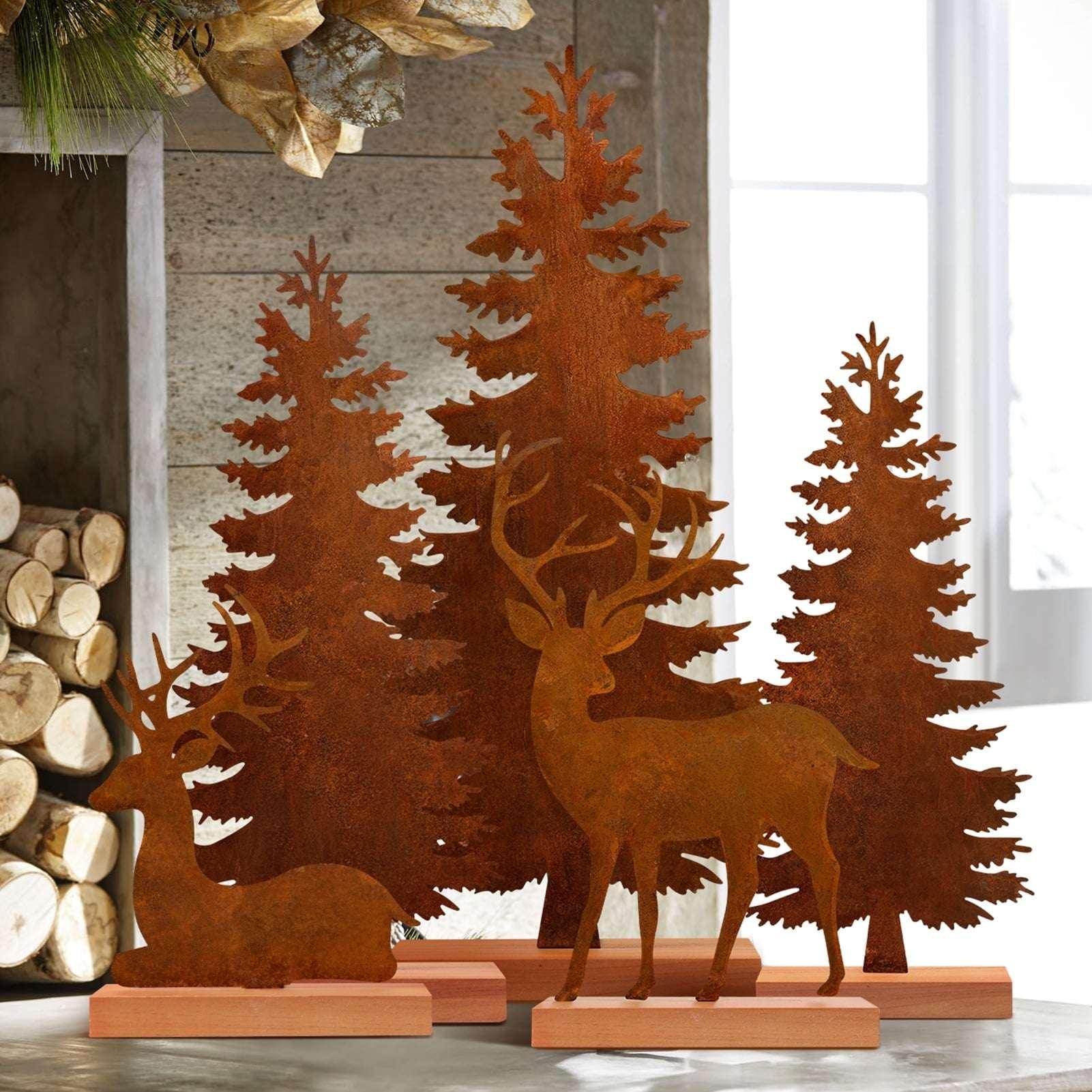 Ayieyill Christmas Tabletop Decorations Indoor 5pcs Nativity Scene Christmas Decor Xmas Decoration