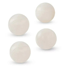 Five white foam balls for tee-ball play