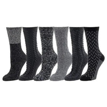 Multipack boot socks set, dark and heather shades with varied knit patterns