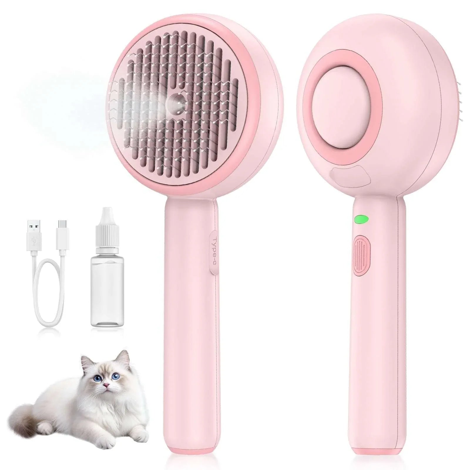 BEBANG Cat Steam Brush 3 in 1, One-Click Hair Removal Brush with Steam for Cats and Dogs - USA MEGA SHOP