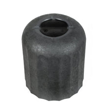 Cylinder resin planter with textured dark gray surface and recessed top opening