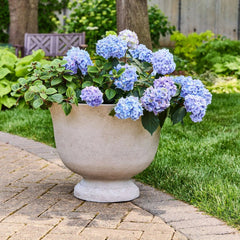 Better Homes & Gardens 20 inch Carmen Urn Planter, Gypsum with Modern Design for Indoor Outdoor Plant