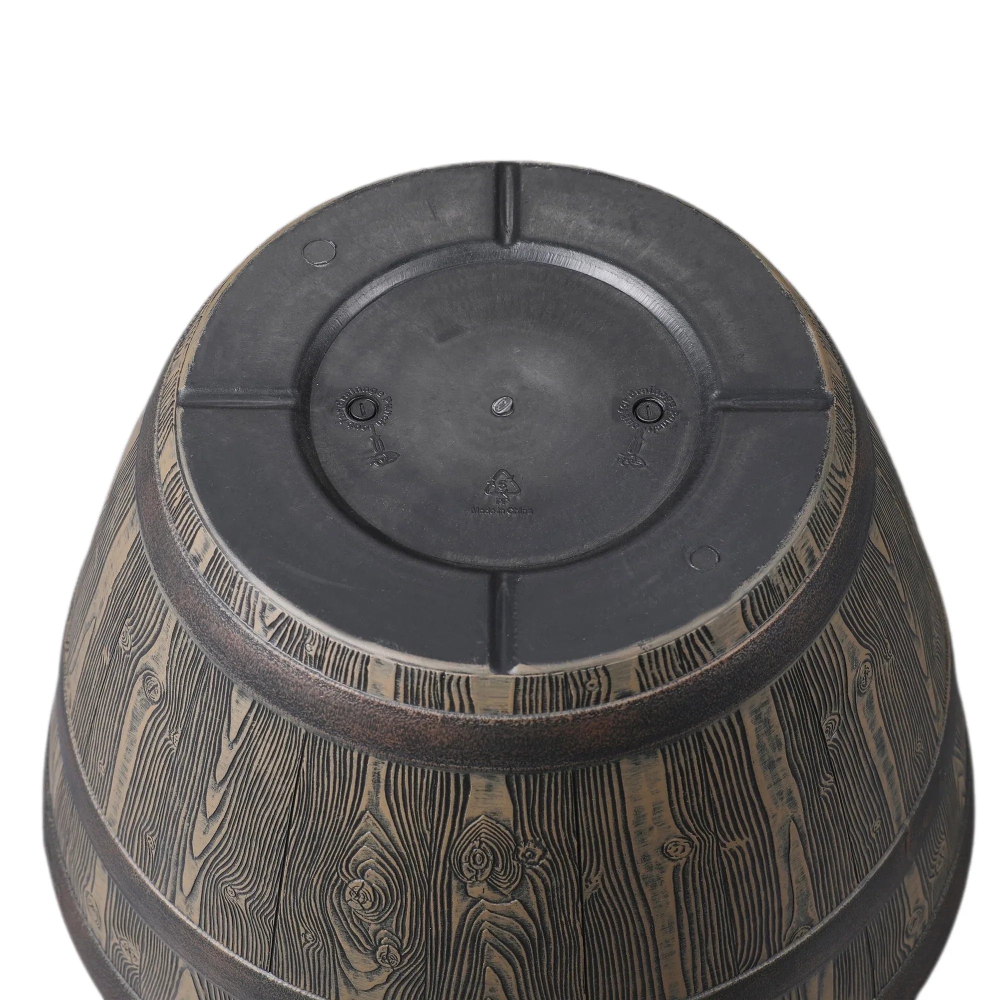 Better Homes & Gardens Whiskey Barrel Brown Resin Planter
