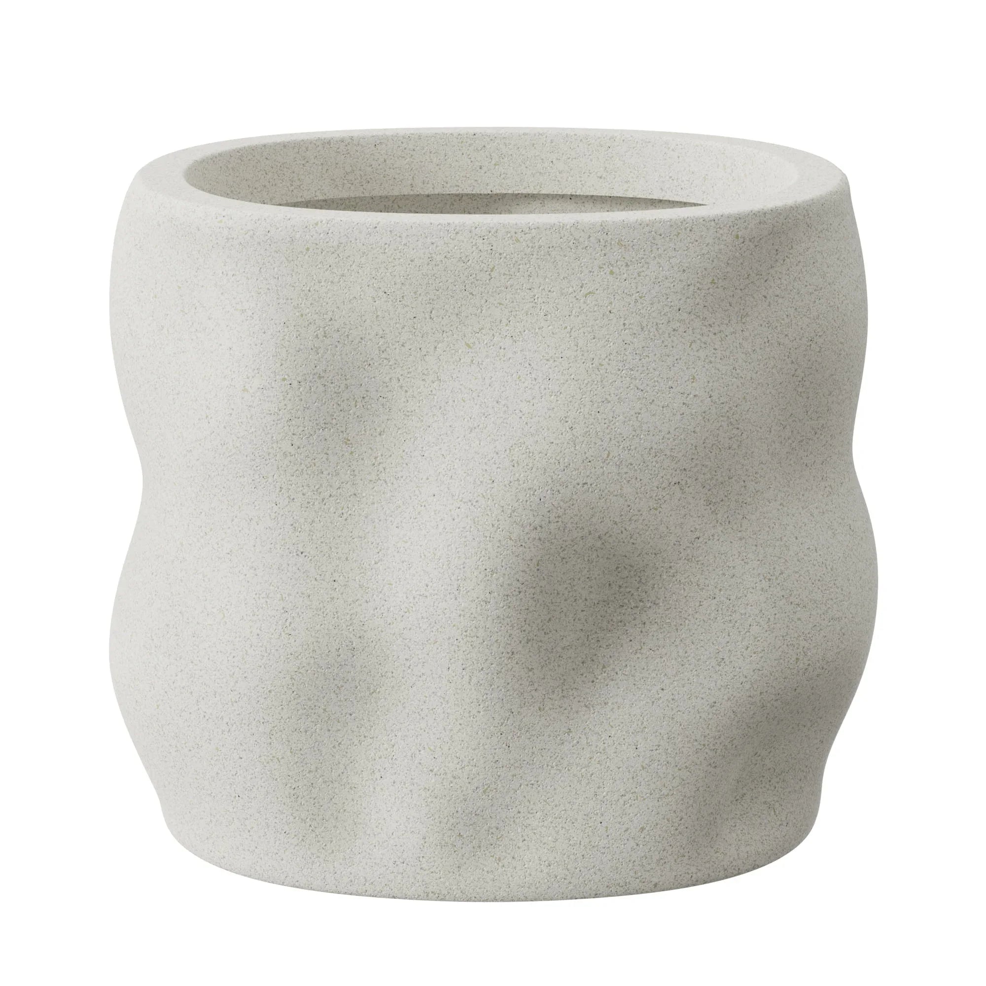 Better Homes & Gardens Mallory 8 inch Resin Planter, White with Elegance Design for Flowers, Succulents and Herbs