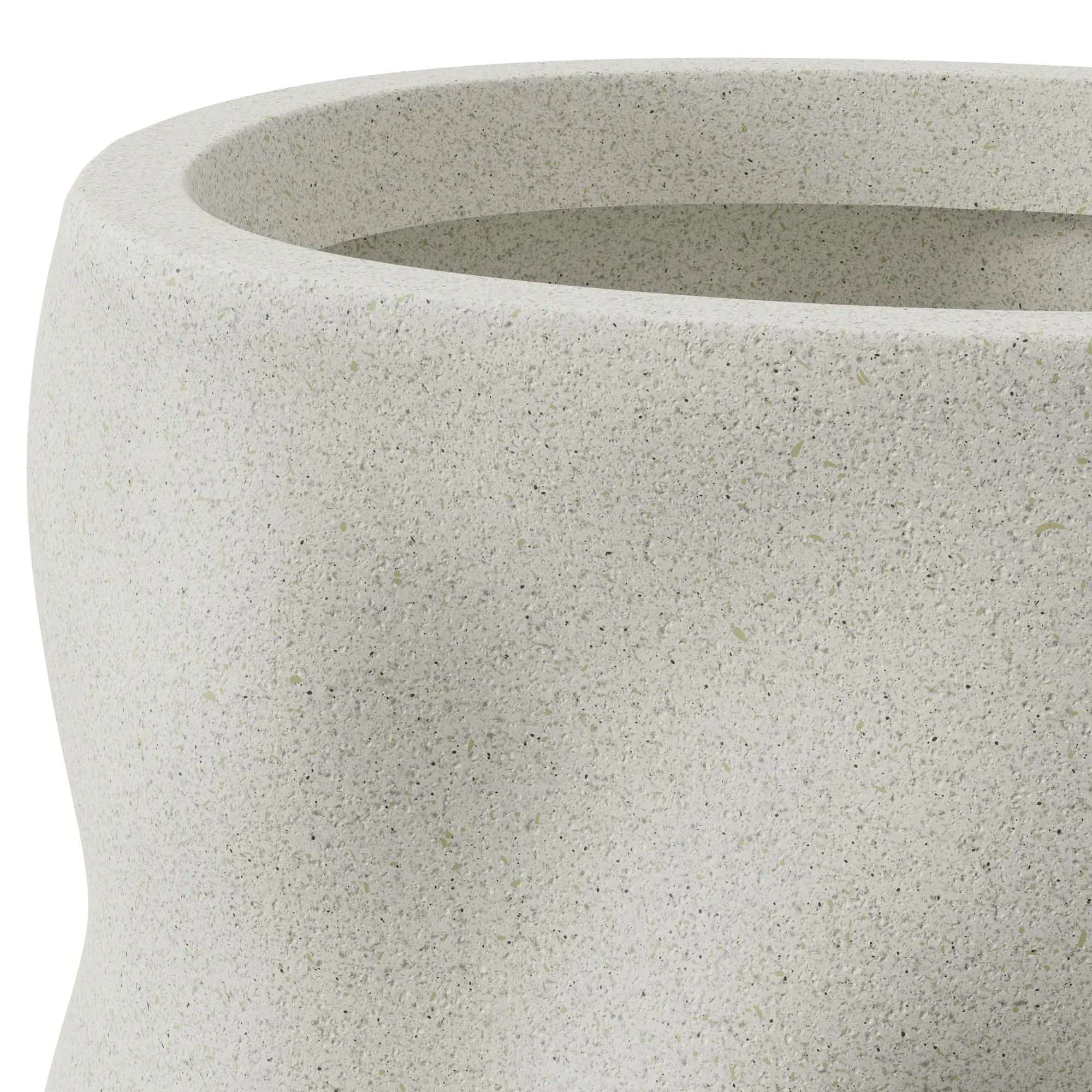 Better Homes & Gardens Mallory 8 inch Resin Planter, White with Elegance Design for Flowers, Succulents and Herbs