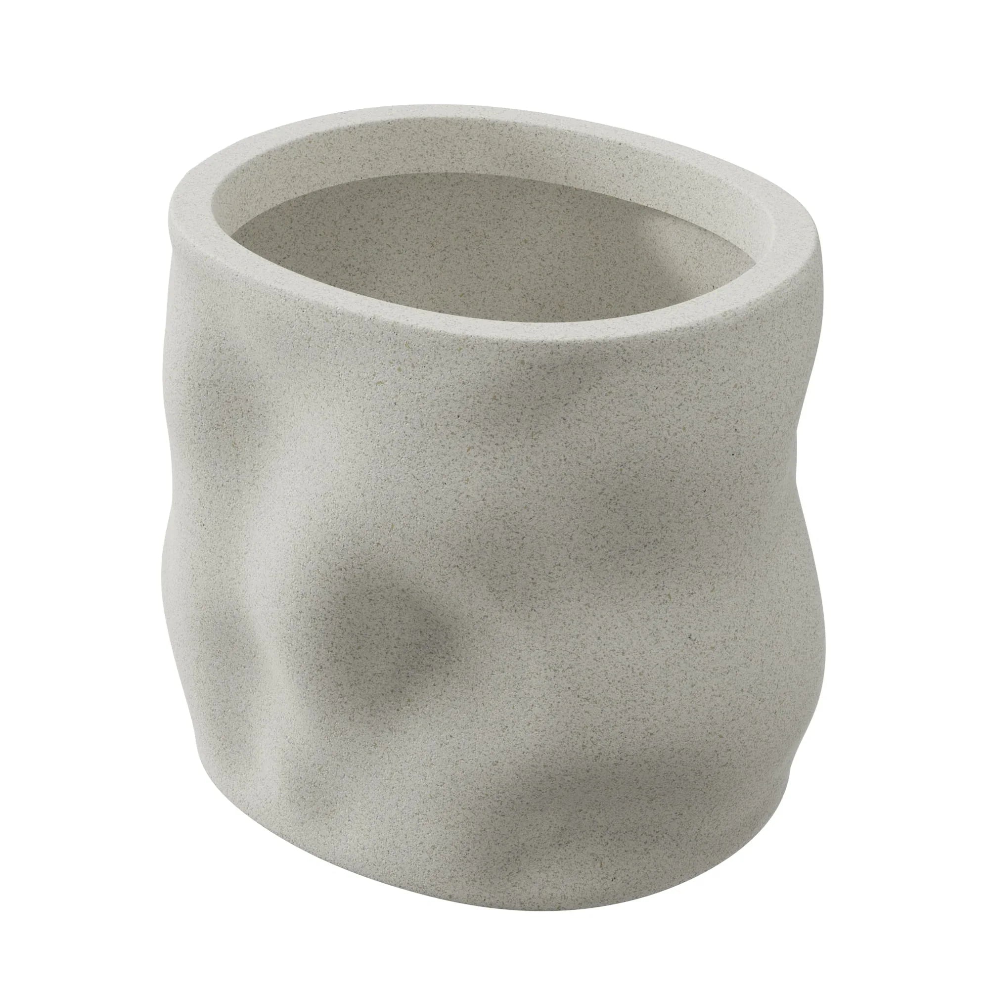 Better Homes & Gardens Mallory 8 inch Resin Planter, White with Elegance Design for Flowers, Succulents and Herbs