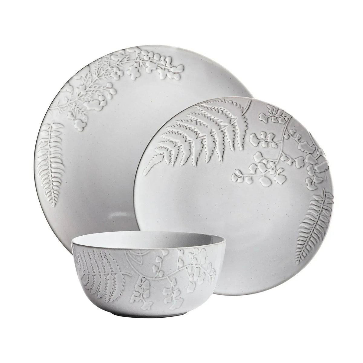 Better Homes & Gardens-Ellie Gray Stoneware 12-Piece Dinnerware Set