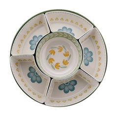 Better Homes and Gardens Floral Bamboo Melamine Chip and Dip Tray