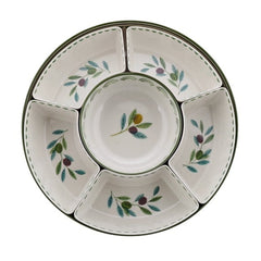 Better Homes and Gardens Bamboo Melamine Olive Chip and Dip Serve Tray for Stylish Entertaining