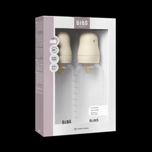 BIBS 2-pack baby bottles retail box, ivory slow-flow silicone nipple