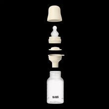 Ivory BIBS baby bottle parts: medium-flow silicone nipple and funnel pieces