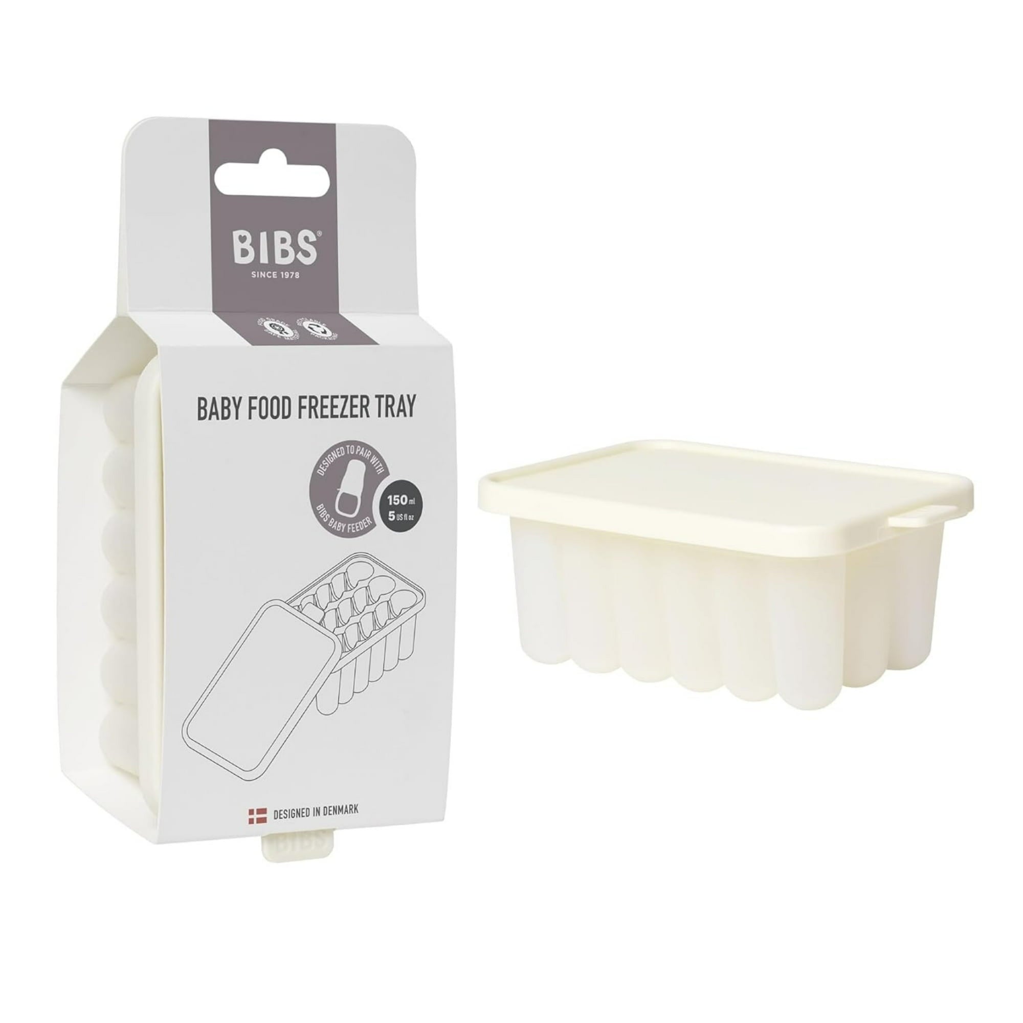 BIBS Infant Silicone Baby Food Freezer Tray, Ivory, 1 Piece