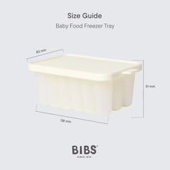 BIBS Infant Silicone Baby Food Freezer Tray, Ivory, 1 Piece