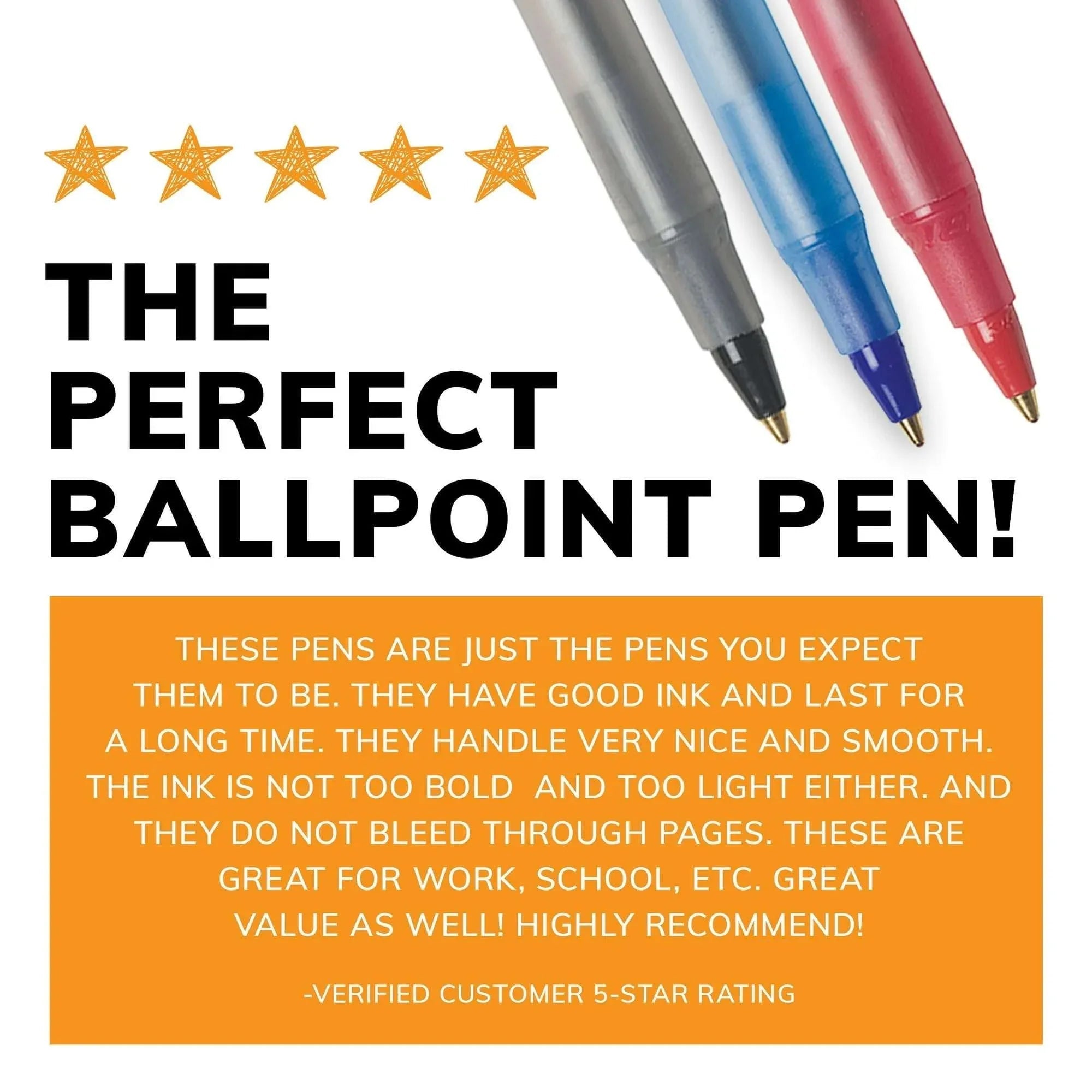 BIC Round Stic Xtra Life Ballpoint Pen, Medium Point 1.0 mm,  60 Pack