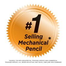 Mechanical pencil award badge with starburst and #1 marking