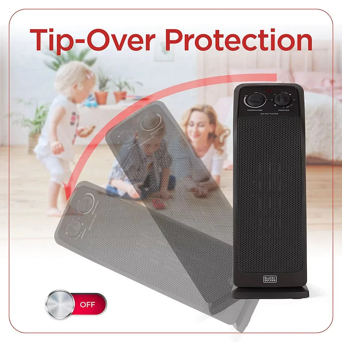 BLACK+DECKER Ceramic Tower Space Heater & Tower Fan