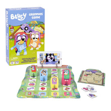 Bluey Grannies board game set with game mat, character pieces, and cards