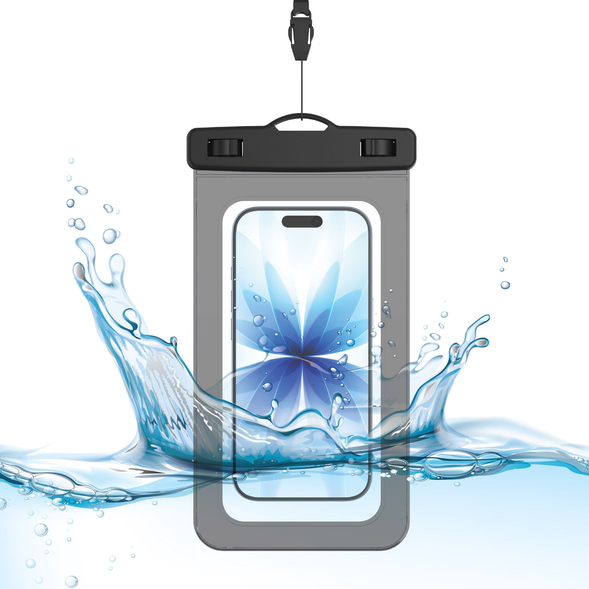 Body Glove Tidal Waterproof Phone Pouch - Black/Clear
