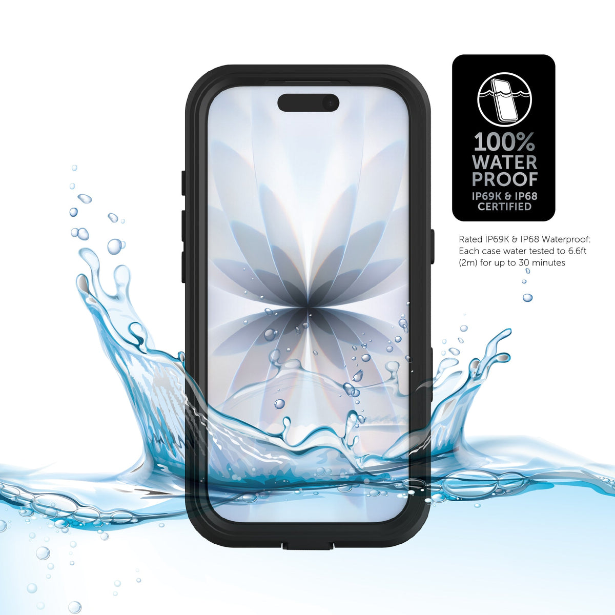 Body Glove Tidal Waterproof Phone Case for iPhone 17 - Black/Clear