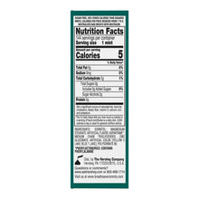 Nutrition Facts panel for sugar-free breath mints, calories and serving size