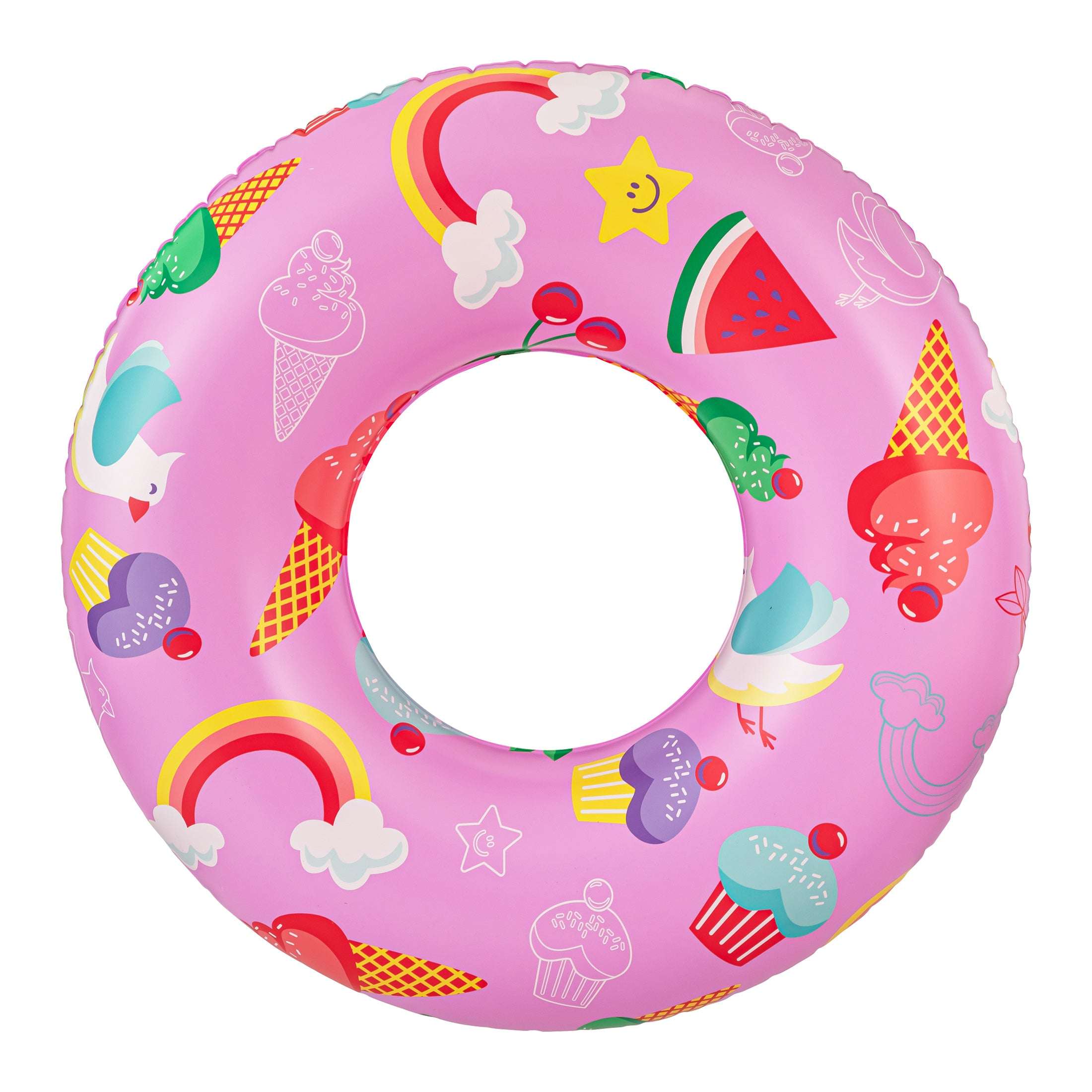 Bluescape Blue Tropical Inflatable Swim Tube Pool Float, for Kids & Adults, Age 9 & up, Unisex