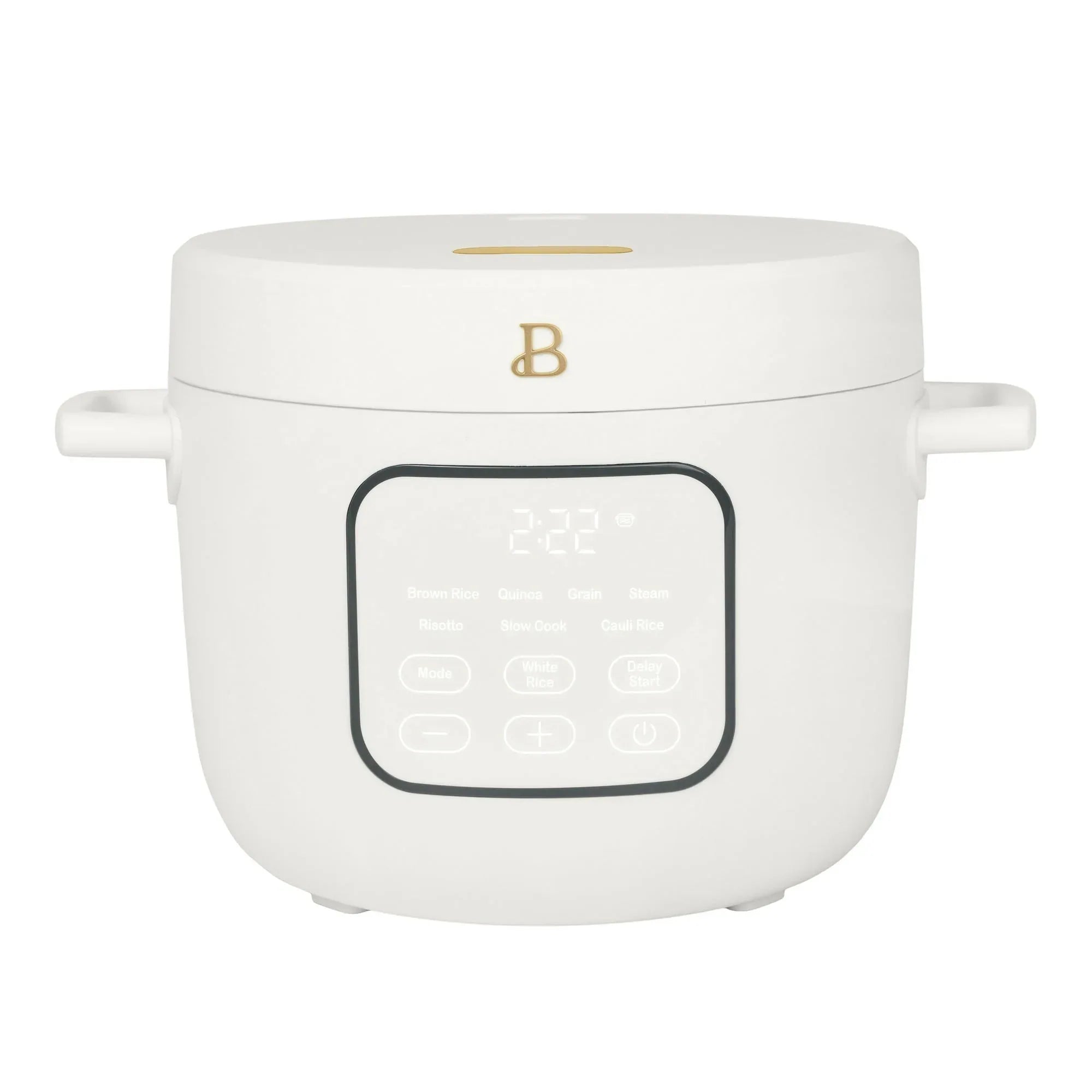 Beautiful 14-Cup Cooked, 6-Cups Uncooked Electric Rice and Grain Cooker, EverGoodâ„¢ Ceramic Nonstick Coating, White Icing by Drew Barrymore - USA MEGA SHOP