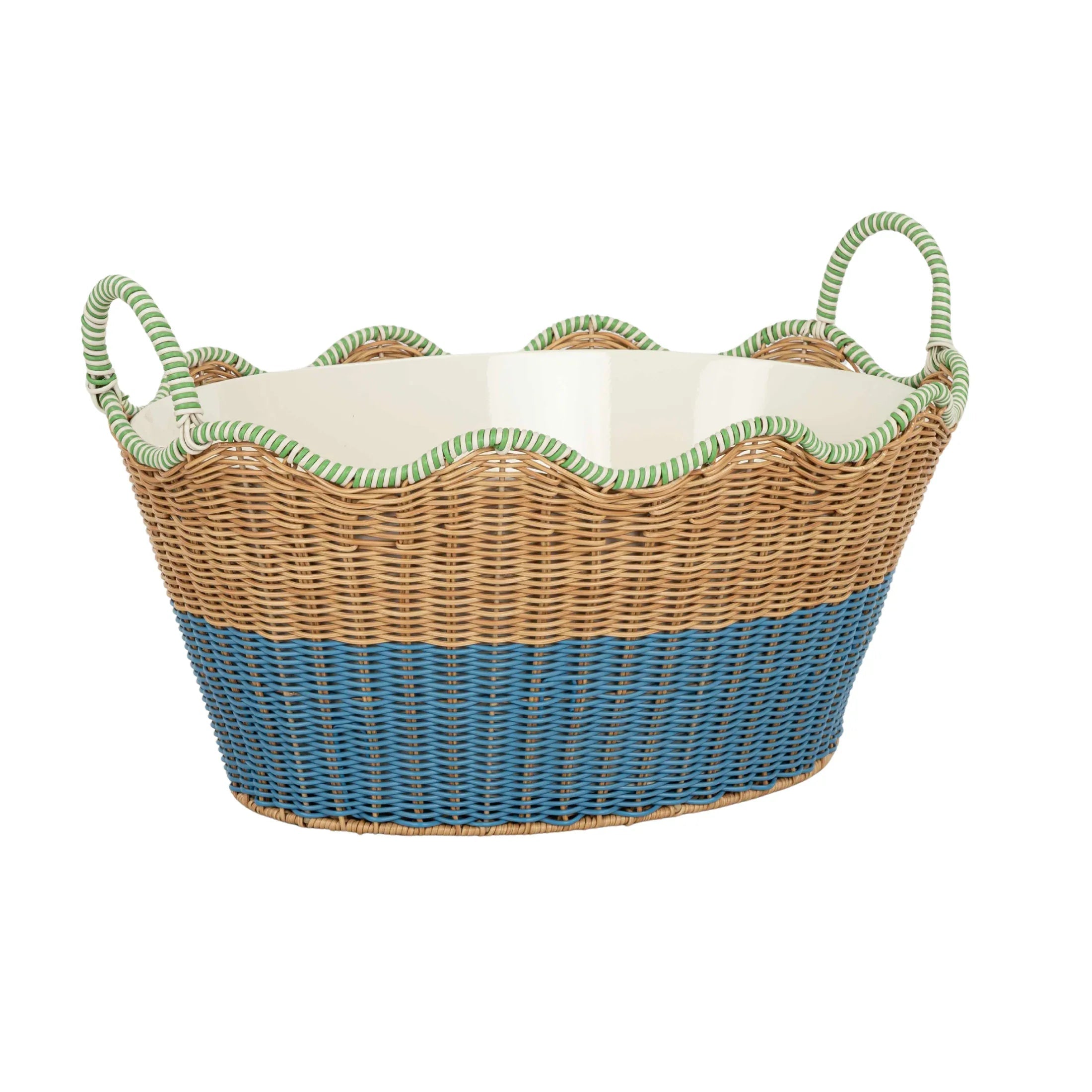 Beautiful Two-Tone Rattan Drink Basket by Drew Barrymore