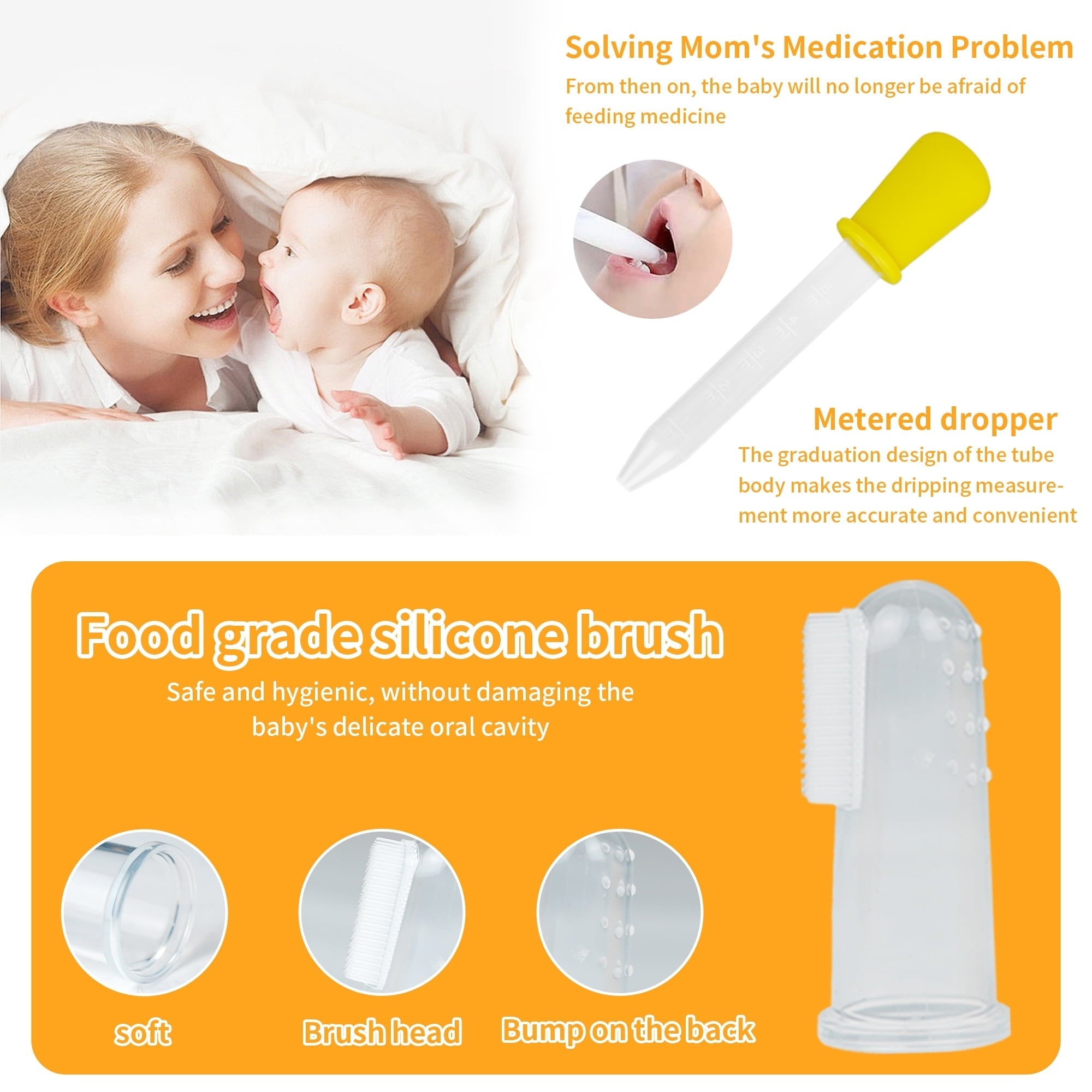 BUSATIA 10 in 1 Baby Healthcare and Grooming Kit,Safety Newborn Nursery Care Set, with Hair Brush Comb,Nail Clipper,Thermometer,Pacifier Clip,Nasal Aspirator for Newborn Infant Baby
