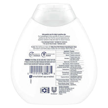 Baby Dove lotion bottle back with ingredient and usage details plus barcode