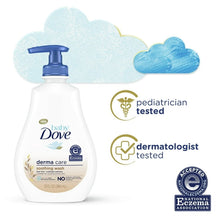 Baby Dove Derma Care soothing wash bottle with tested badges on label