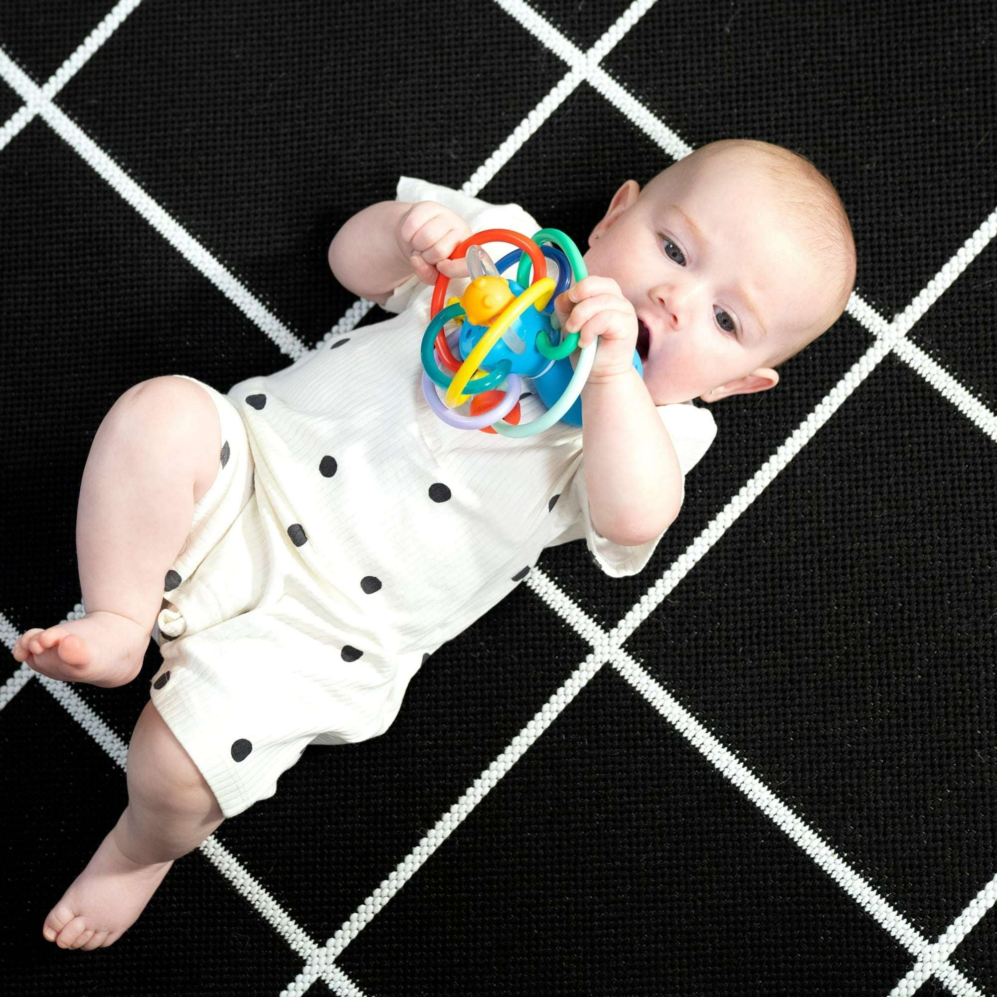 Baby Einstein Ocean Explorers Opus’s Shake & Soothe Teether Toy & Rattle, Multicolor, Ages Infants 0 + Months