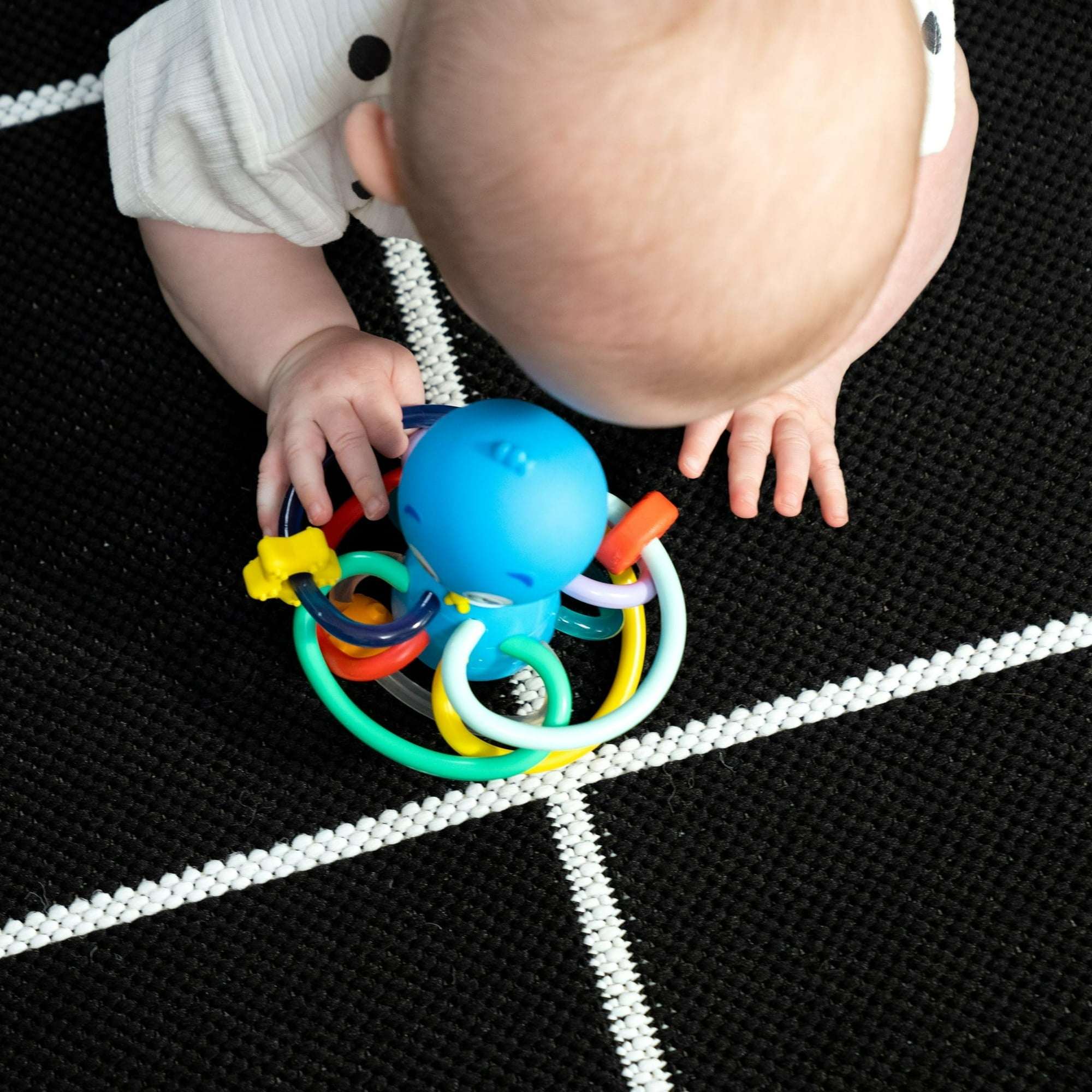 Baby Einstein Ocean Explorers Opus’s Shake & Soothe Teether Toy & Rattle, Multicolor, Ages Infants 0 + Months