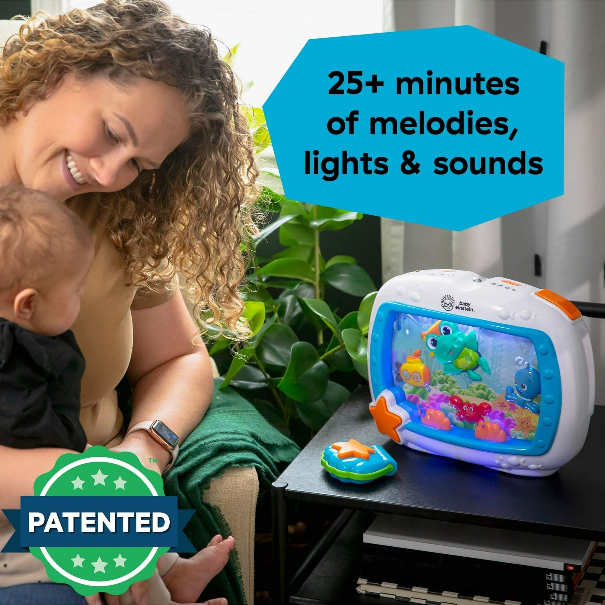 Baby Einstein Sea Dreams Soother Sleep Sound Machine with White Noise and Remote, Multicolor, for Infants and Kids, 0 Months+