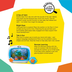 Baby Einstein Sea Dreams Soother Sleep Sound Machine with White Noise and Remote, Multicolor, for Infants and Kids, 0 Months+