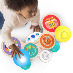 Baby Einstein Together in Tune Drums Wireless Wooden Musical Toddler Toy, Magic Touch, Unisex, Age 12 months+