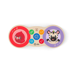 Baby Einstein & Hape Upbeat Tunes Magic Touch Wooden Drums Infant and Toddler Musical Toy, Unisex