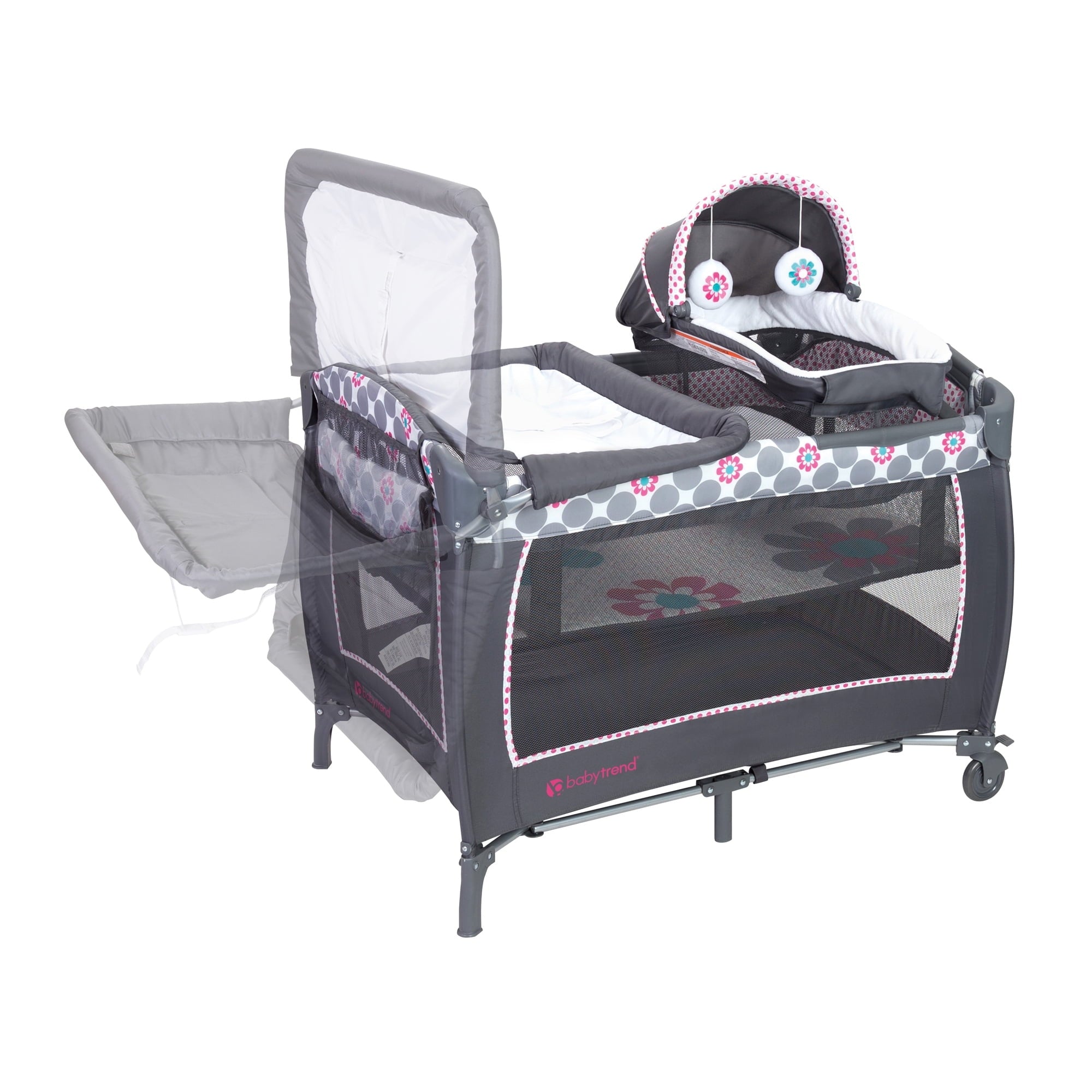 Baby Trend Lil Snooze Deluxe II Nursery Center Playard with Changer and Bassinet