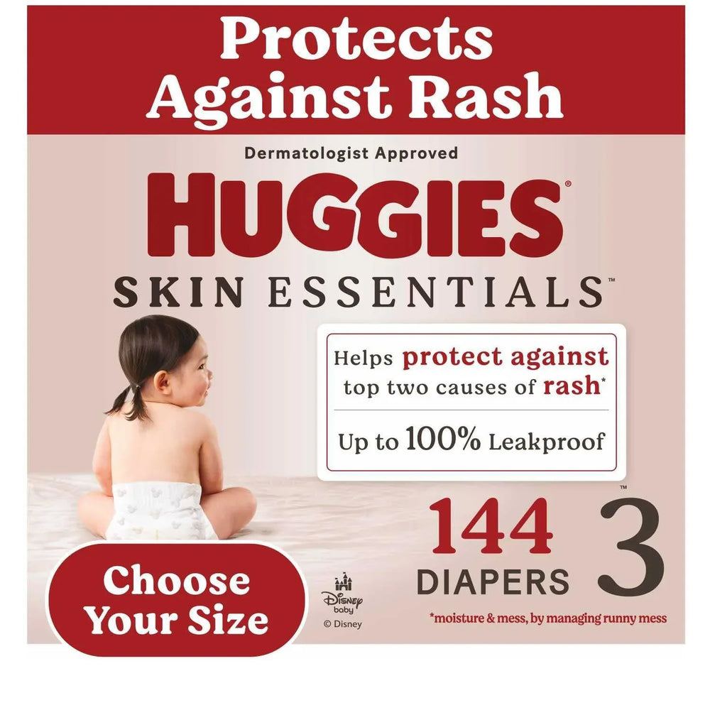 Huggies Skin Essentials Baby Diapers, Sizes 1-6 - USA MEGA SHOP